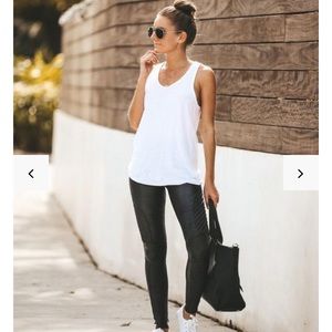 Spanx Moto leather leggings